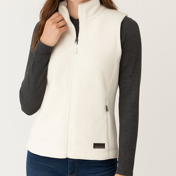 Vineyard Vines Westerly Fleece Sleeveless Zip Closure Vest White Size XS - Picture 1 of 10